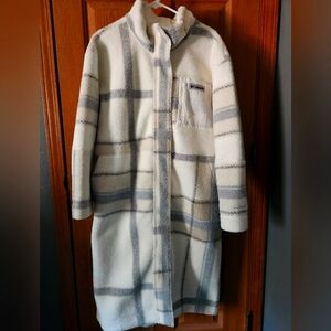 Large Women's Winter Warmth Full Length Jacket- White